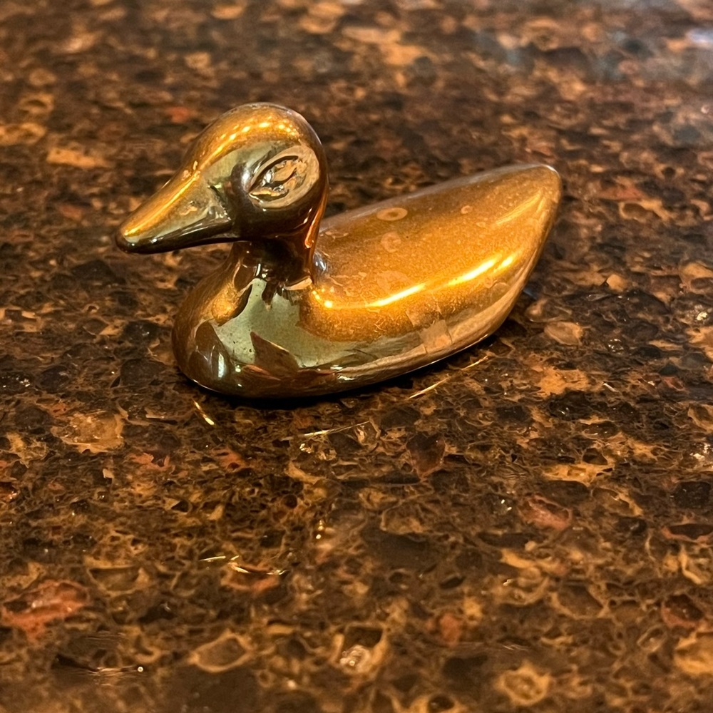 Solid Brass Duck Figurine